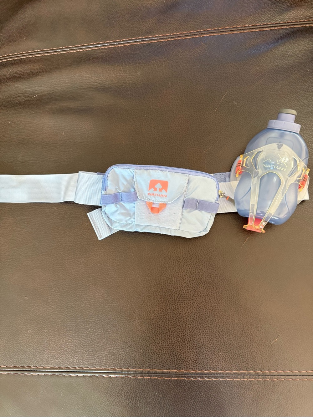 Natan Light Blue Kids Hydration Belt with Soft Flask